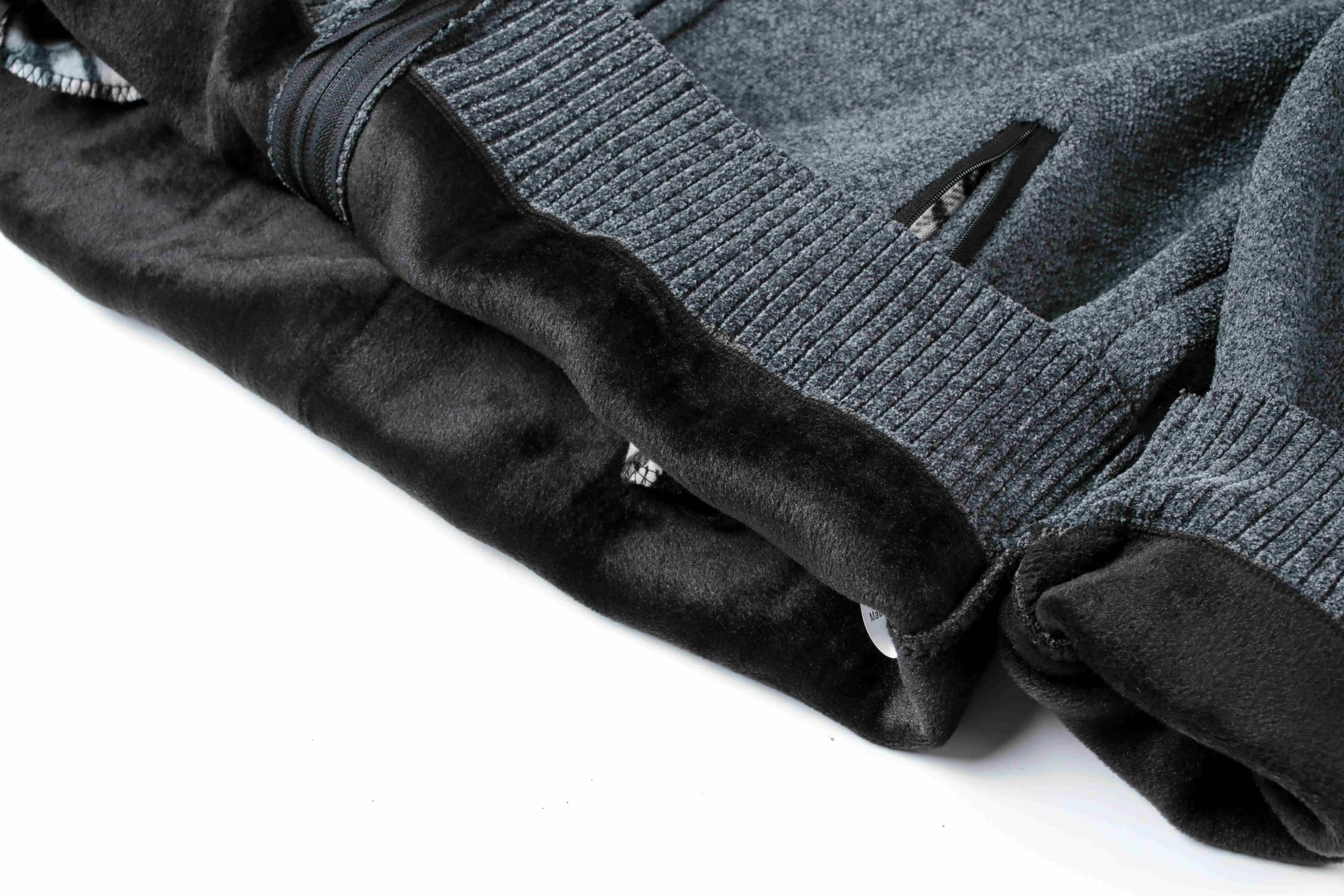 Cárdigan de Hombre Cuello Alto Forro Polar Invierno Cremallera Casual