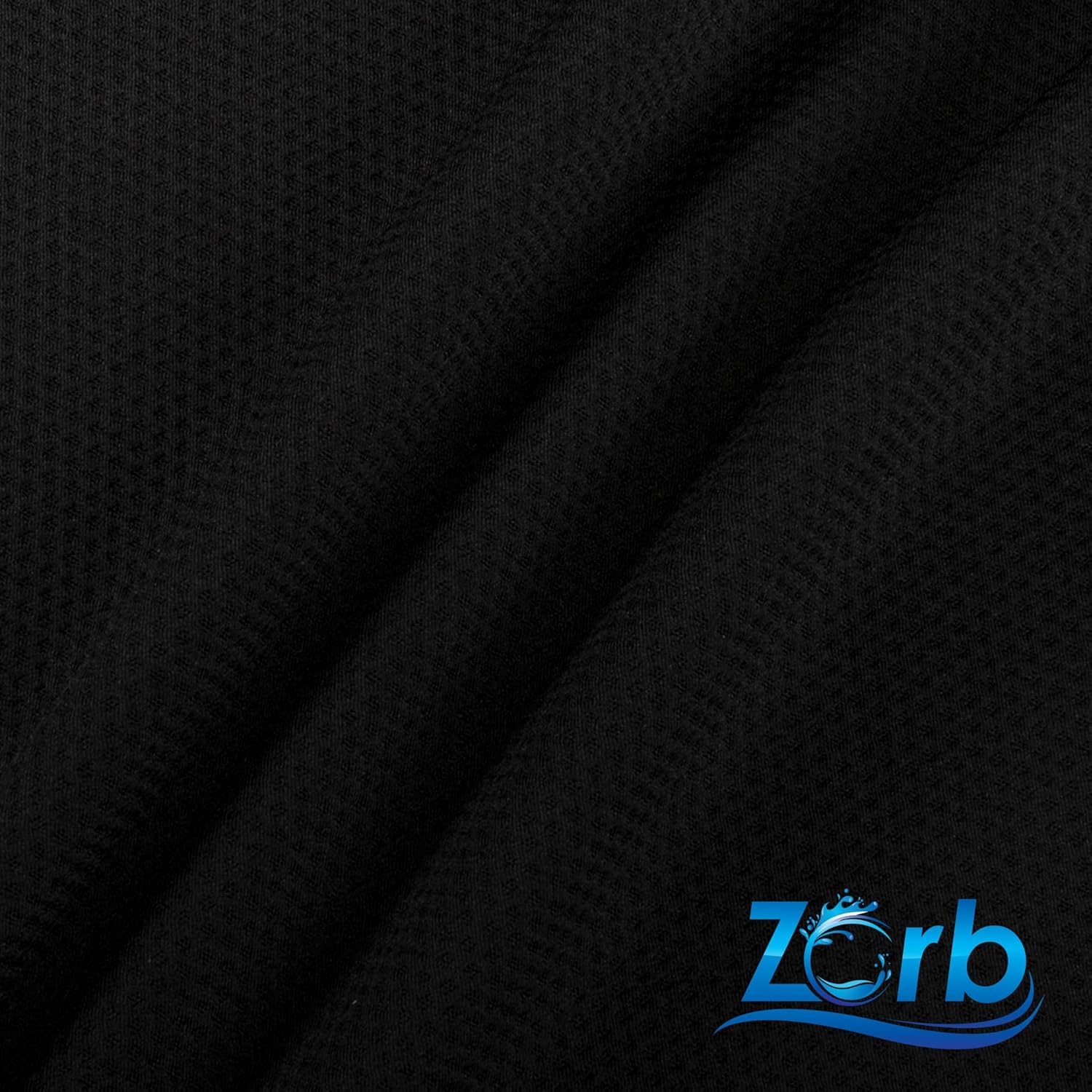 Zorb® 3D Stay Dry Dimple Fabric (Black) | Made in USA - Sold by The Yard | Breathable, Hypoallergenic, Absorbent, Ready to Absorb, Stay Dry, CPSIA Certified, Filtration, Chemical Free