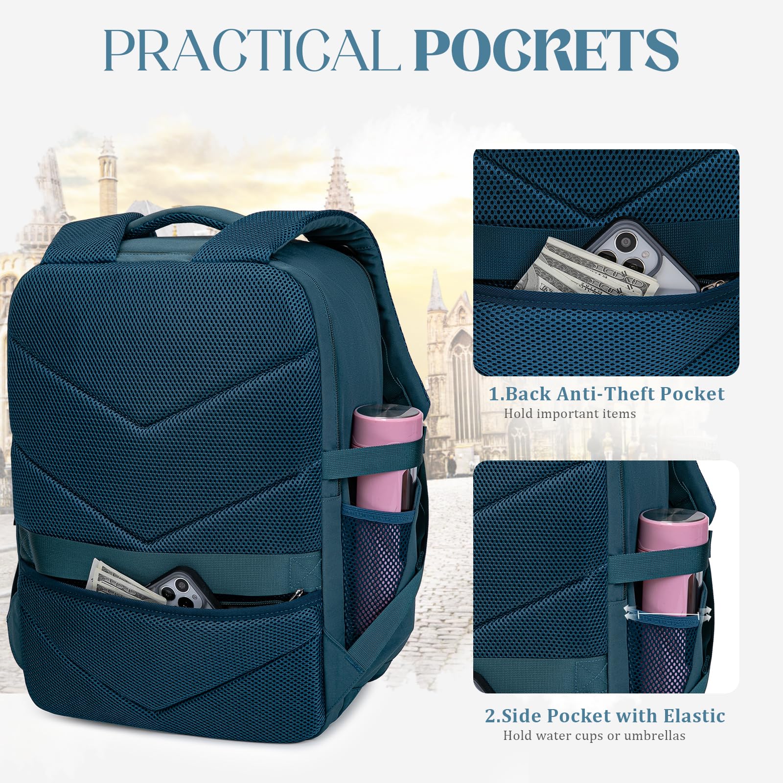 Lossga Für Easyjet Handgepäck 45x36x20cm Rucksack für Wizzair Flugzeug Tasche Reisetasch