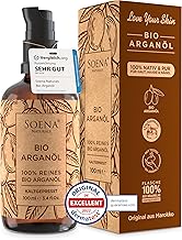 ARGANÖL BIO KALTGEPRESST | 100% Rein | Für Haare Haut & Nägel | Pipette+Pumper | Original aus Marokko | 100ml im lichtgeschützten Braunglas | Für Kosmetik | Feuchtigkeitspflege von Soena