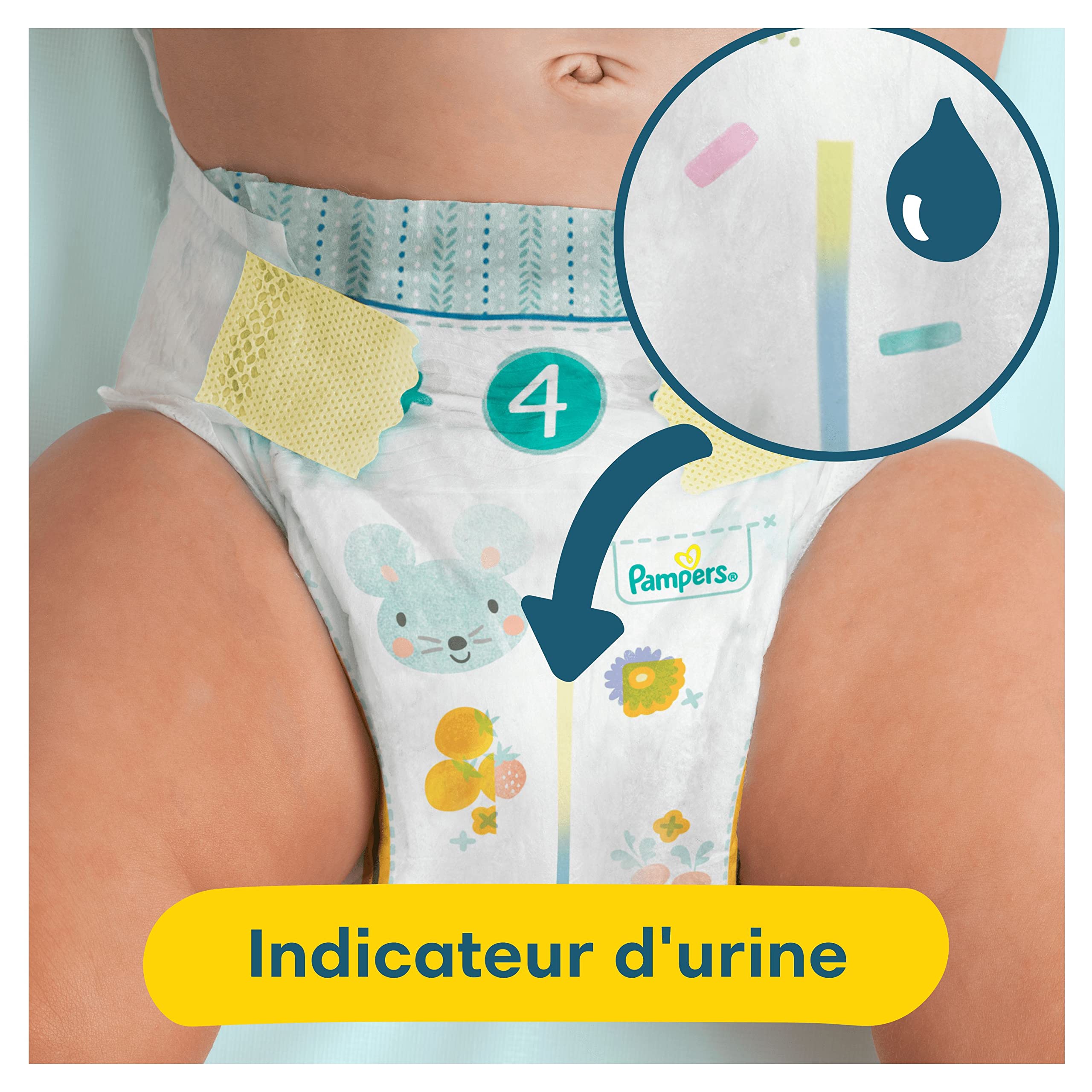 Pampers Premium Protection Taille 4, Couches x96, 9Kg - 14Kg, Notre N°1 pour le Confort et la Protection des Peaux Sensibles