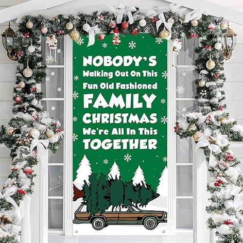 Christmas Vacation Gift, Funny Holiday Door Cover, Griswold Family Cousin