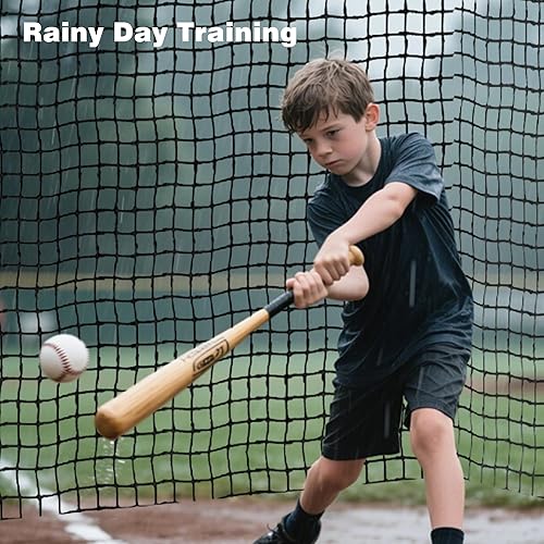 Miniatura 7 de Red de jaula de bateo de béisbol  35'L55'L70' L 1.75" de malla solo red para jaula de béisbol profesional totalmente cerrada PE con puerta, sin marco