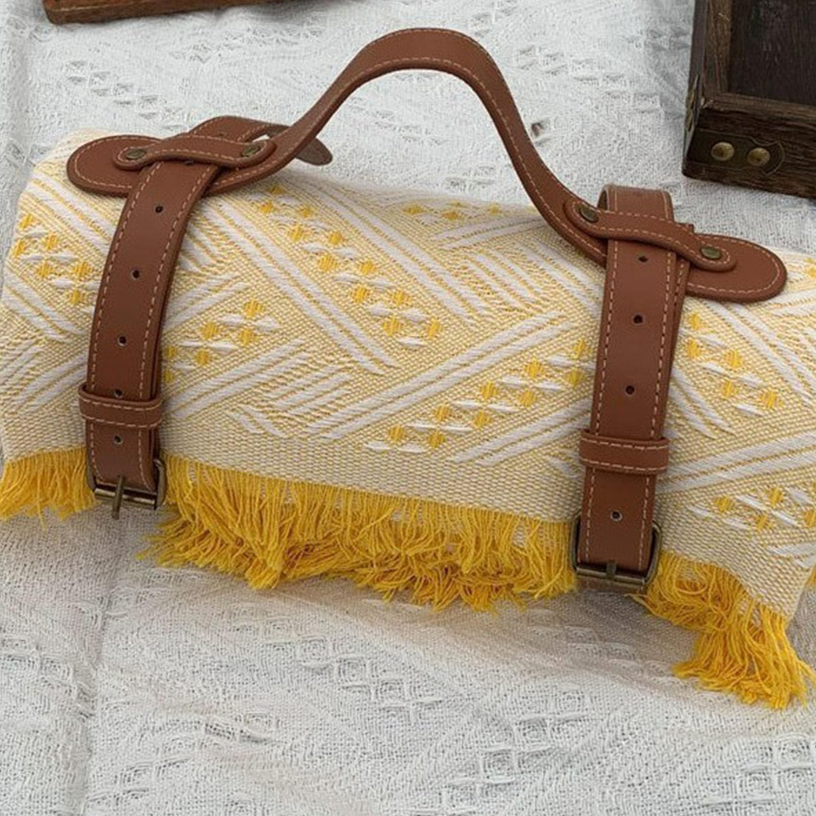 Generosa Manta acrílica para Exteriores de 180 x 180 cm con Asas de, cómoda para Descansar sobre césped o la, Almohadilla para Comer Aire Libre Resistente Agua