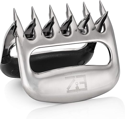 EZ Shredding Claws Stainless Steel Bear Claw Meat Shredders for BBQ. Perfect for shredding Pulled Pork, Poultry or just handling HOT bulky foods.