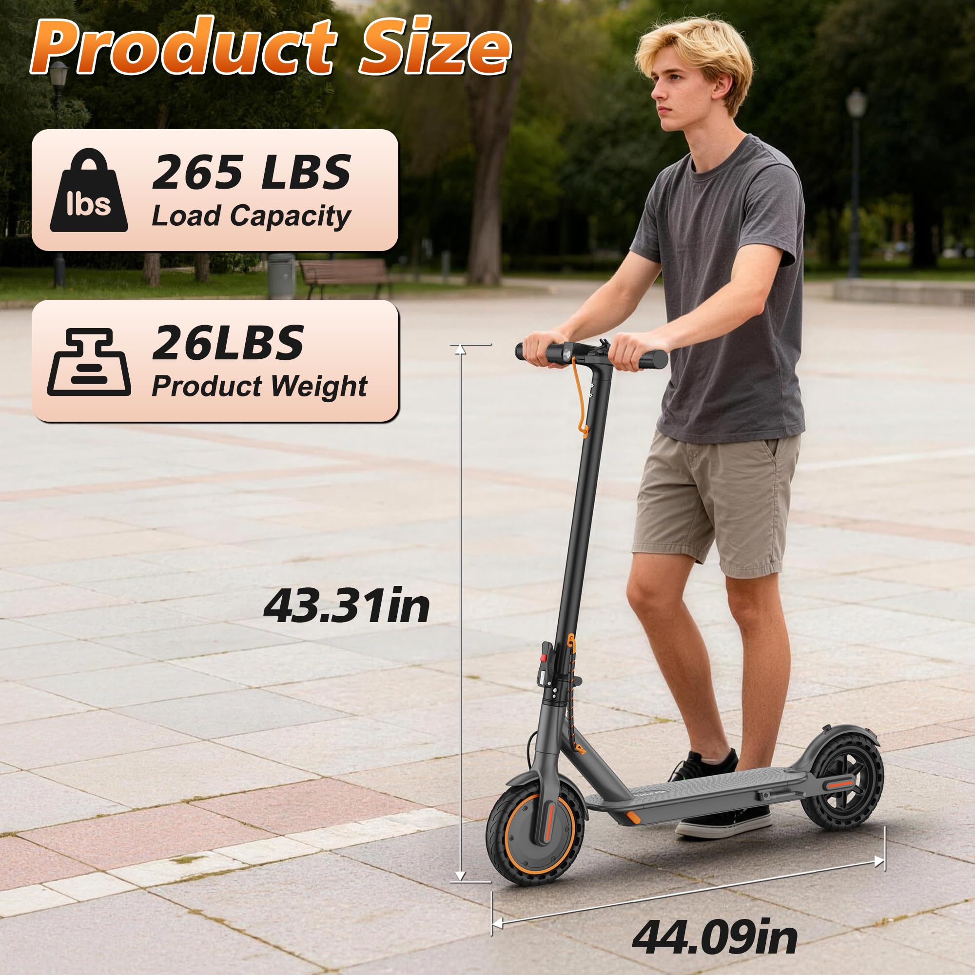 Condition photo showing New/Like New for volpam electric scooter, 350w/500w/800w/1000w/250w powerful motor & 19/22/ 9 mph top speed, 16-28-10 miles long range, folding e scooter choice