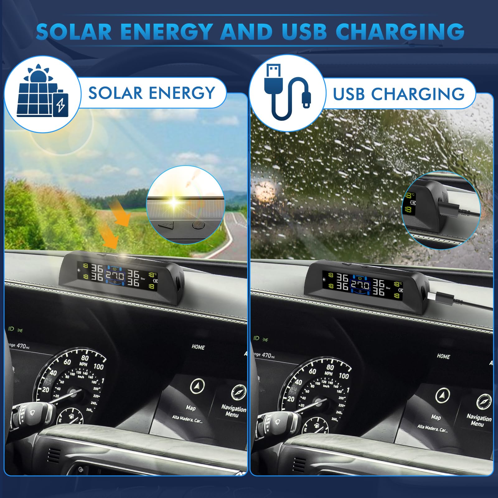 Universeller Android-Mediaplayer für interne Autoreifenventile TPMS-System - Chi