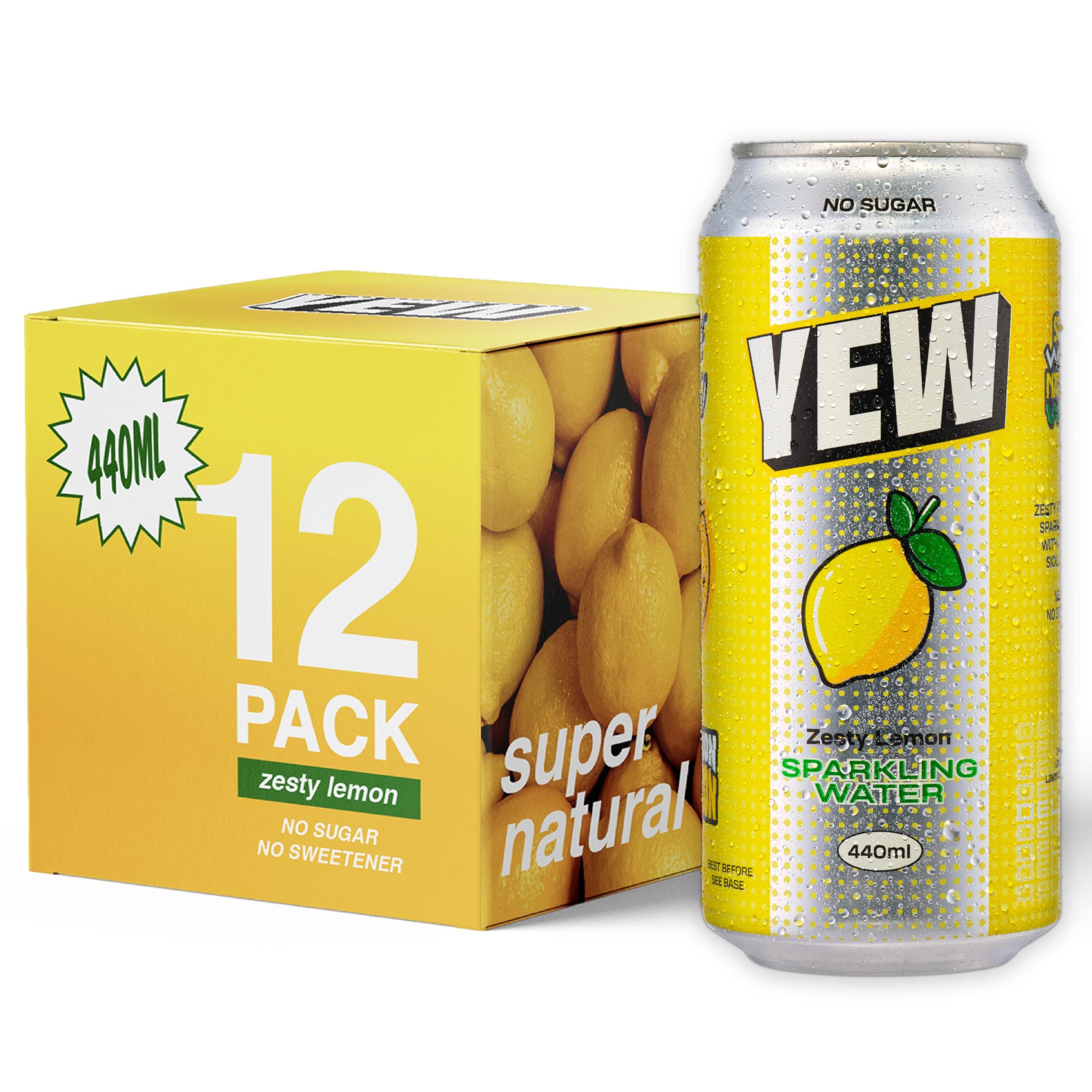 Yew Zesty Lemon - Sparkling Water 440ml | H&B - Holland & Barrett - View #11