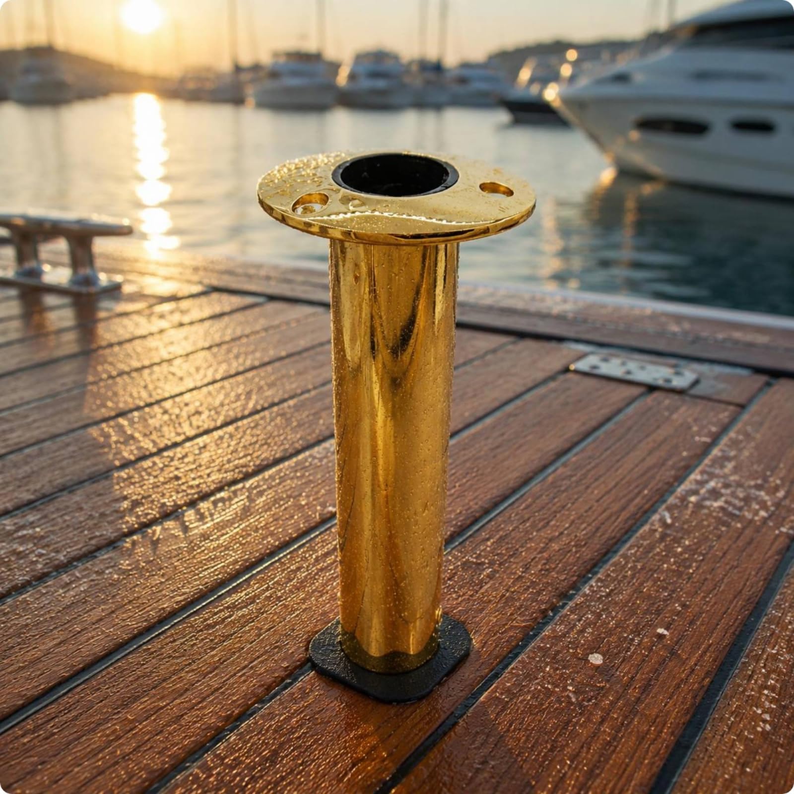 Harilla Portacanne da Barca Portacanna Supporto Porta Canna Tubo da Pesca in Acciaio Inox 316 Struttura Marina Anticorrosione E Alloggiamento Solido per