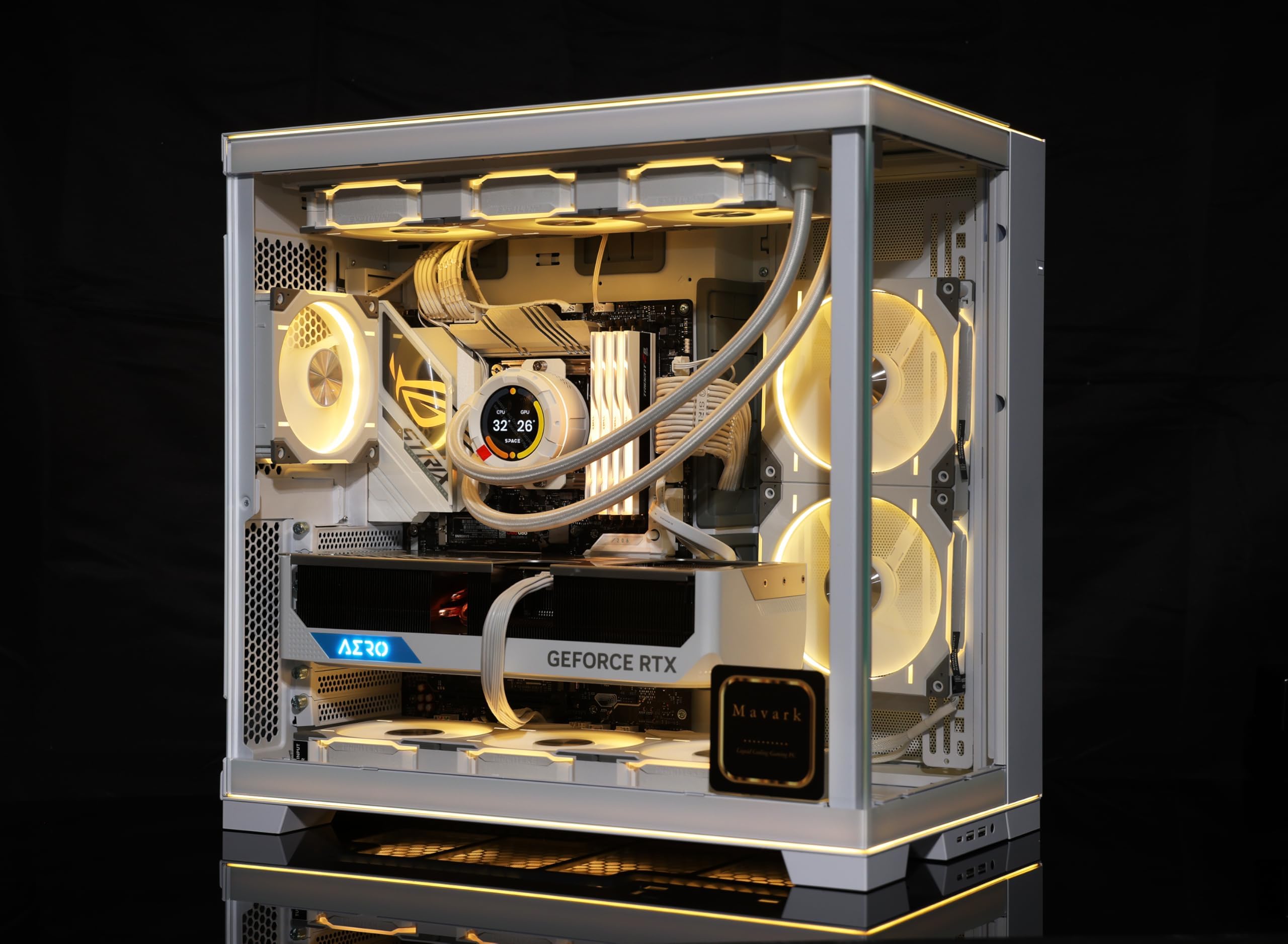 Mavark New 011 TForce 4K Liquid Cool Gaming Desktop 14th Gen i9-14900K 6GHz GeForce RTX 4090 Super Gen 4 SSD Boots WiFi 7 Win 11 Pro White Edition (Intel i9|10TB SSD|192GB RAM)