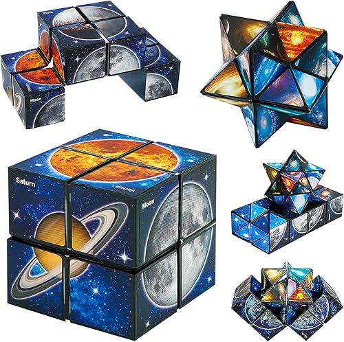 Miniatura 8 de Juguetes para niños de 8 a 12 años, juego de cubo mágico de estrella para niños de 9, 10, 11, 12 años, juguete clásico de cubo infinito, juegos de