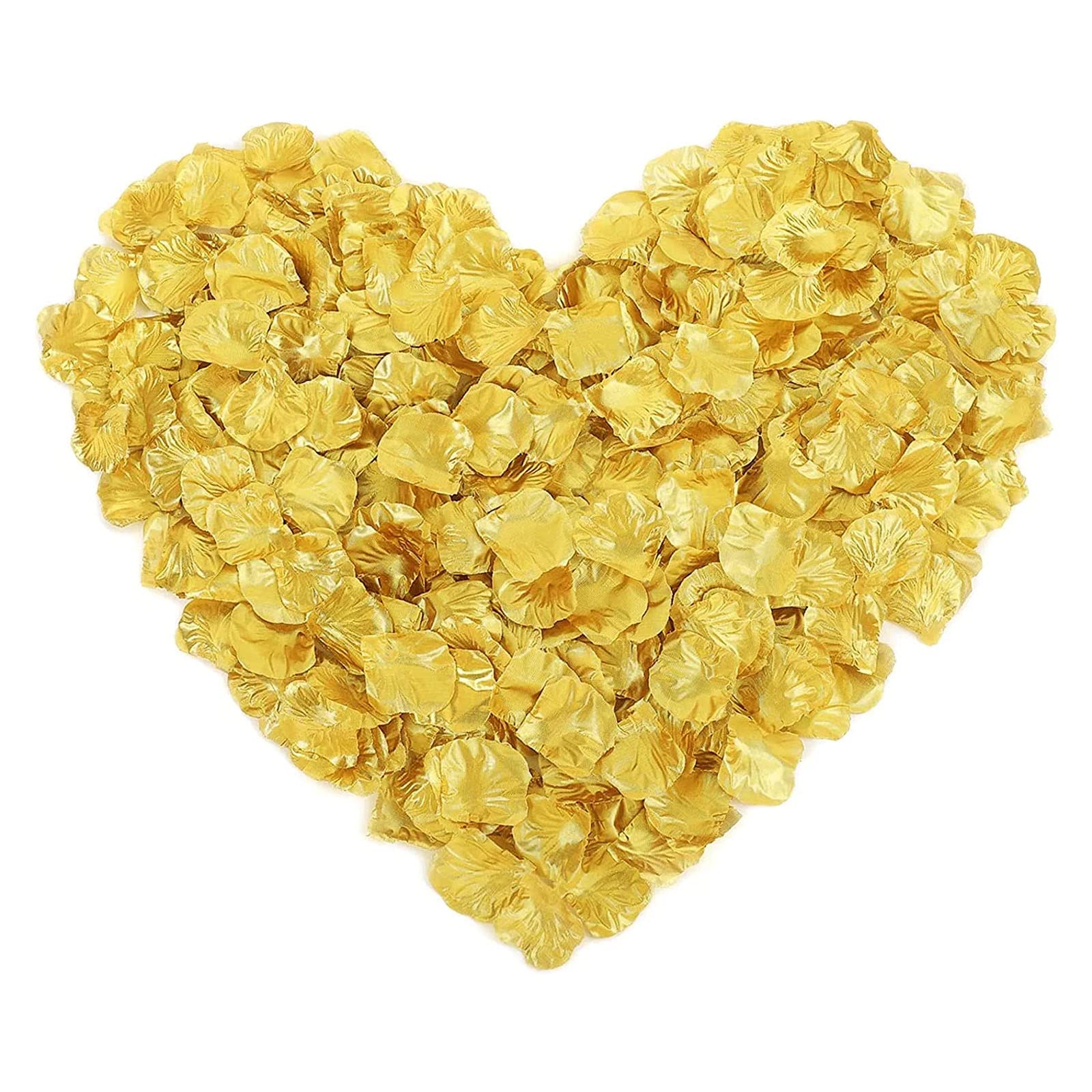 VOVCIG Rose Petals,1000 Pcs Artificial Rose Petals Gold Rose Petals,Artificial Silk Rose Petals Flower Petals for Wedding Propose Romantic Party Anniversaries Decoration(Gold)
