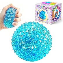 Squishy Stress Ball - Diamond Squeeze Sensory Fidget Toys for Adults Kids | Stretch Squishy Ball Toys - Calming Tools for Stress Relief & Focus, Party Favors Office Birthday Gifts - Blue