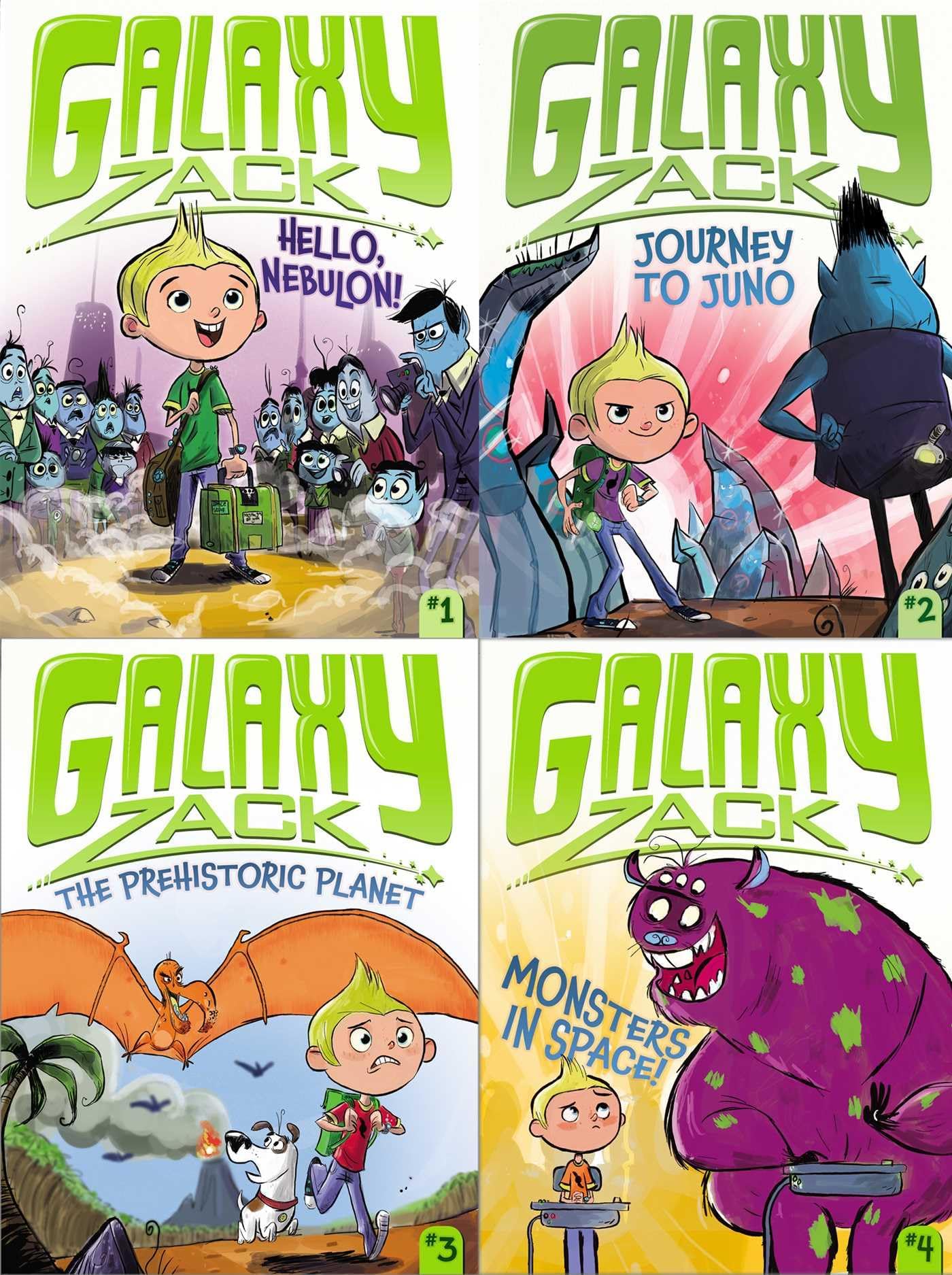 The Galaxy Zack Collected Set: A Stellar Four-Book Collection: Hello, Nebulon!; Journey to Juno; The Prehistoric Planet; Monsters in Space!