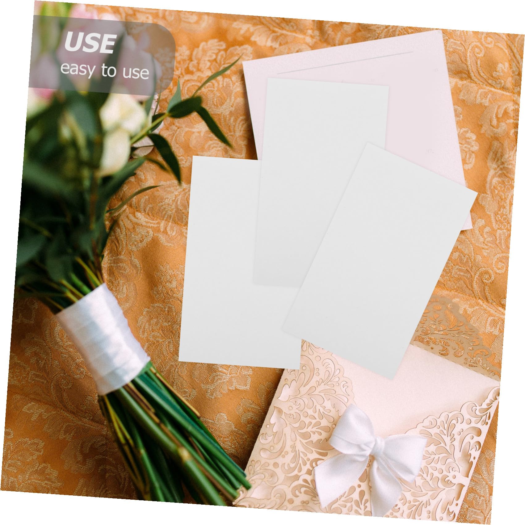Gadpiparty 4 Ensembles Carte De Visite Double Face Avec Carte De Note Jardin D'enfants Forme Carte D'étude Petites Cartes De Correspondance Cartes Flash Fiches Papier Blanche 200 Pièces * 4