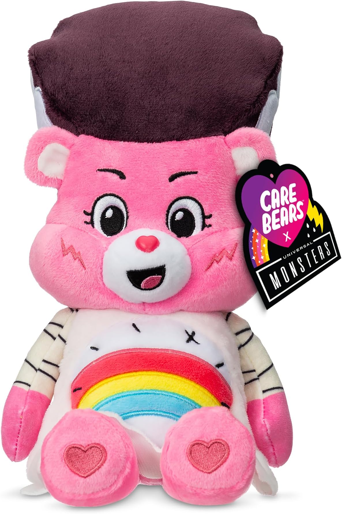 Basic Fun Care Bears Cheer as Bride of Frankenstein Universal Monsters 22cm Plush | Collectable Soft Toy for Boys & Girls, for Kids Ages 4+, Cute and Cuddly