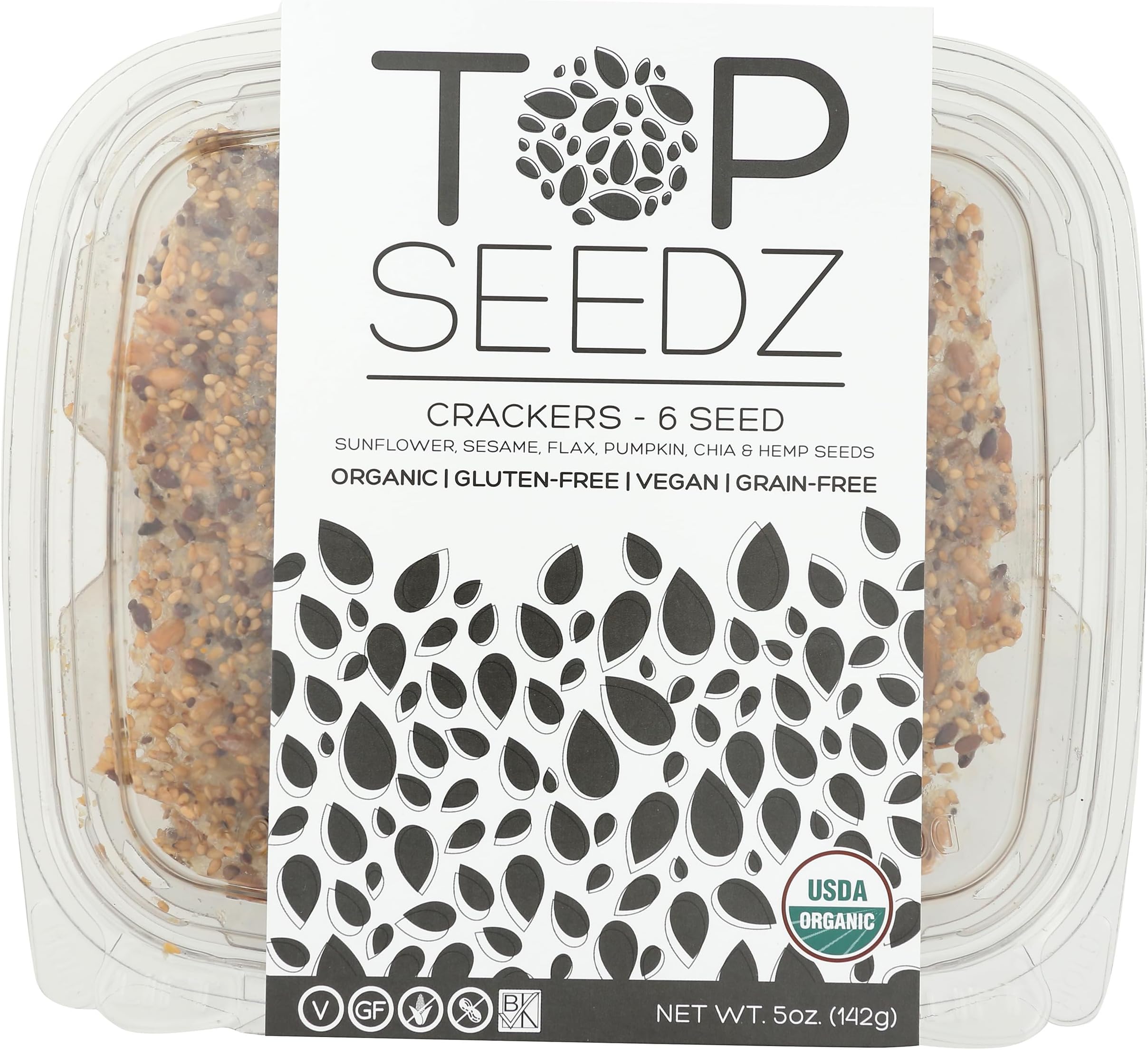 Top Seedz, Crackers 6 Seed Organic, 5 Ounce
