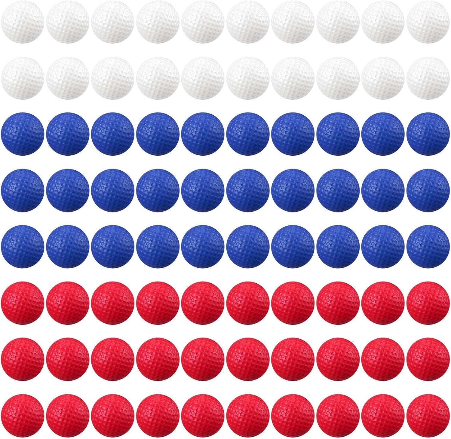 Junkin 80 Pcs Foam Golf Balls Practice Balls Realistic Feel and Flight Sport Training for Indoor or Outdoor Backyard Golf Training