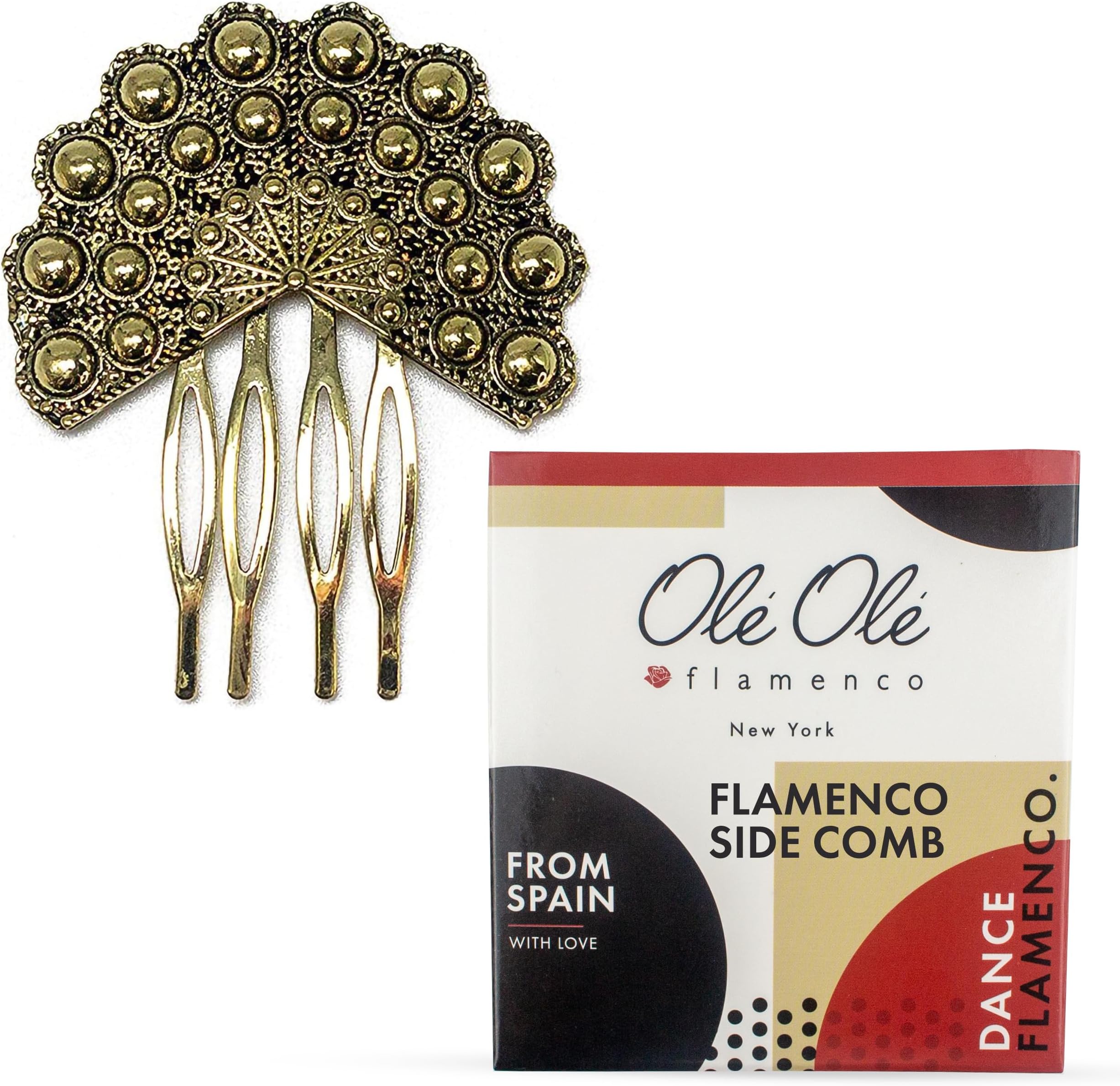 Comb, Mini Spanish Hair Side Comb, Peineta Espaรฑola, Ornamental Hair Pin, Metal Hand Fan shape, Slide Comb, Hair Accessory Gold Women