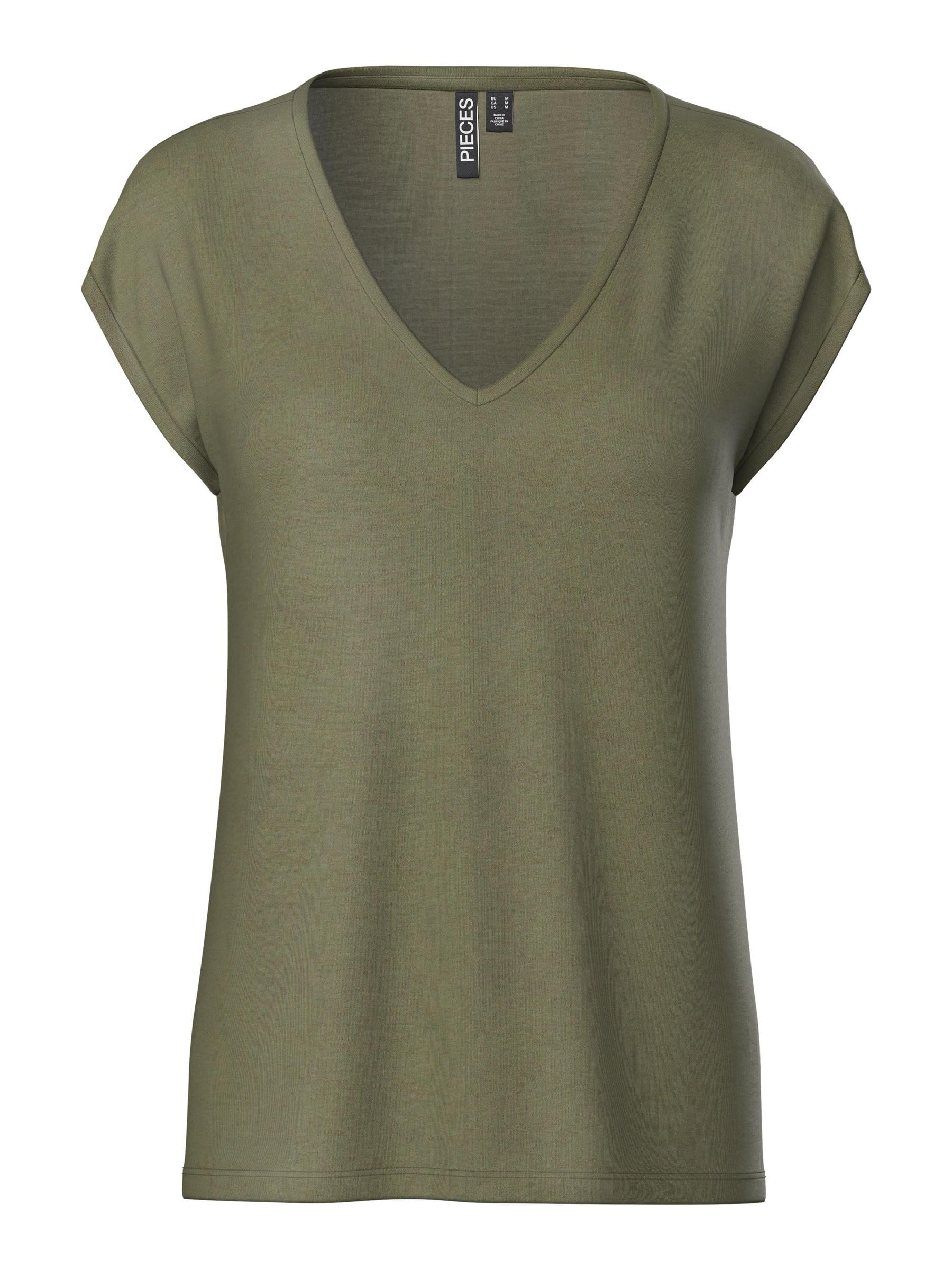 PIECES Women's PCKAMALA TEE NOOS BC T-Shirt, Grape Leaf, XS