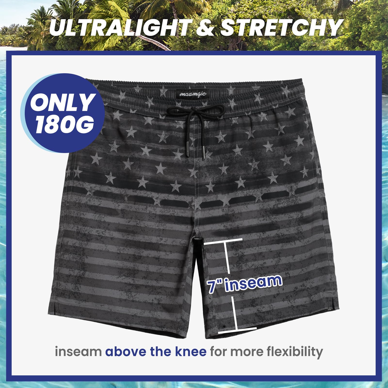 MaaMgic Herren Trunk Style Badehose
