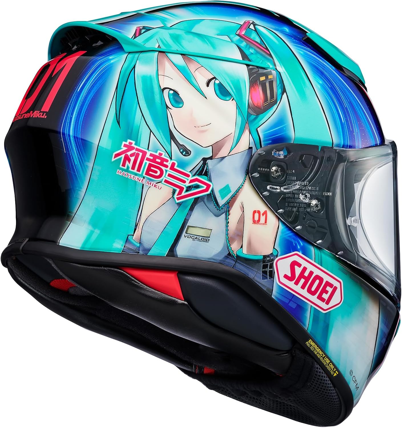 Shoei RF-1400 Hatsune Miku Full Face Motorcycle Helmet