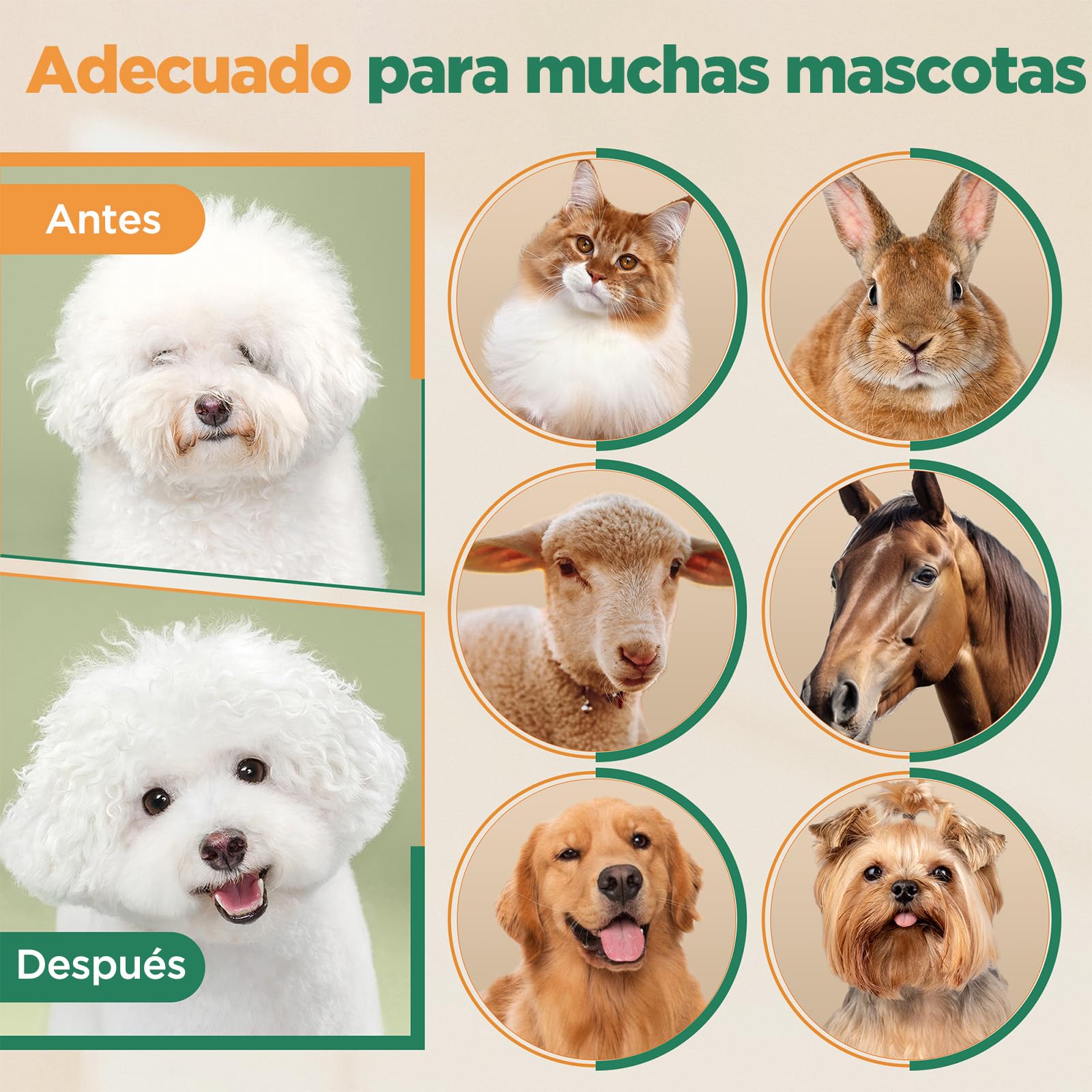 Gimars maquina cortar pelo perros mejorada con 7000 rpm para pelaje grueso, cortapelos perros silenciosa y recargable, maquina de cortar pelo para perros inalámbrica con set de tijeras