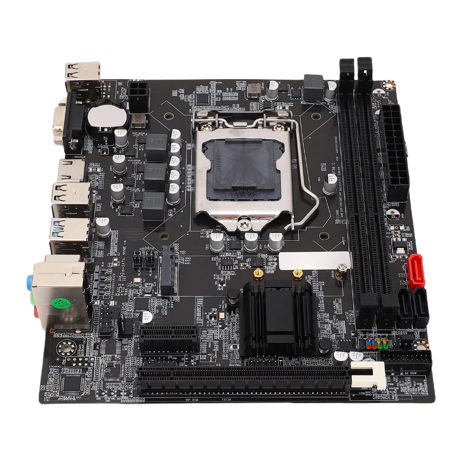 Asixxsix B75 Computer Motherboard, LGA 1155 Socket DDR3 16GB Gaming Motherboard with M2 NVMe NGFF ATA3 0 PCI E, PC Motherboard for Core i3 i5 i7 XeonE3 V2 Pentium Processors