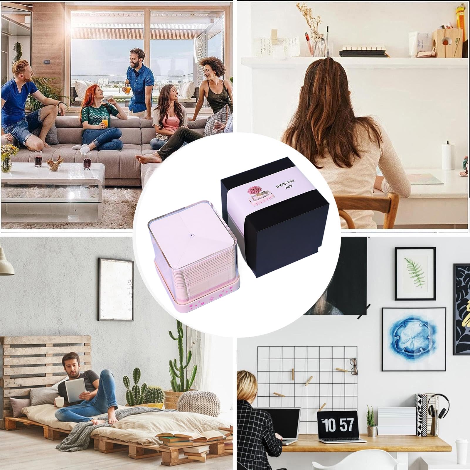 3D Kalender Notizblock 2026 3D Papier Skulptur Kunst Notizblock | Zeitstück Gravur Notizblock mit Acrylgehäuse für Weihnachten Geschenk Büro Schreibtischdekoration