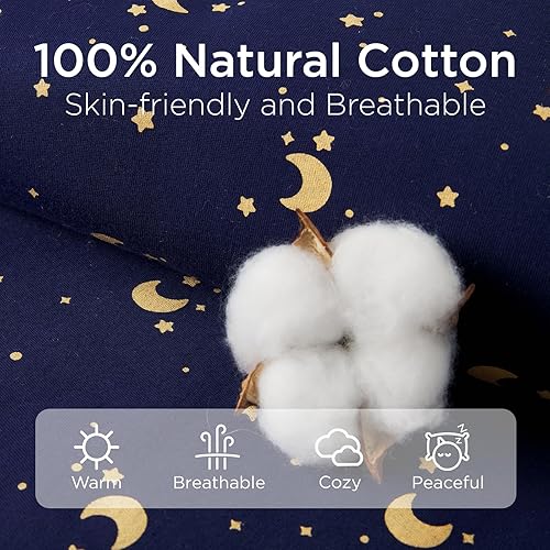 Miniatura 10 de Duomiaomiao Paquete de 2 sacos de dormir TOG para niños de 24 a 36 meses, 100% algodón, ligero, con pies, transpirable y cómoda manta para niños