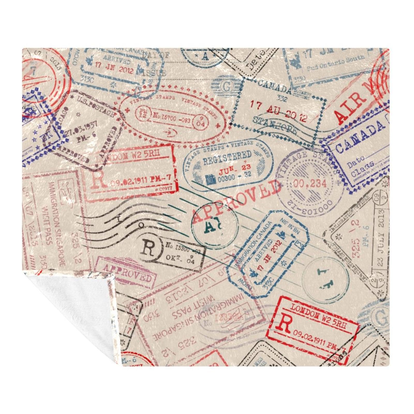 Couverture polaire douce Travel Possport, le plaid réconfortant pour toute la famille