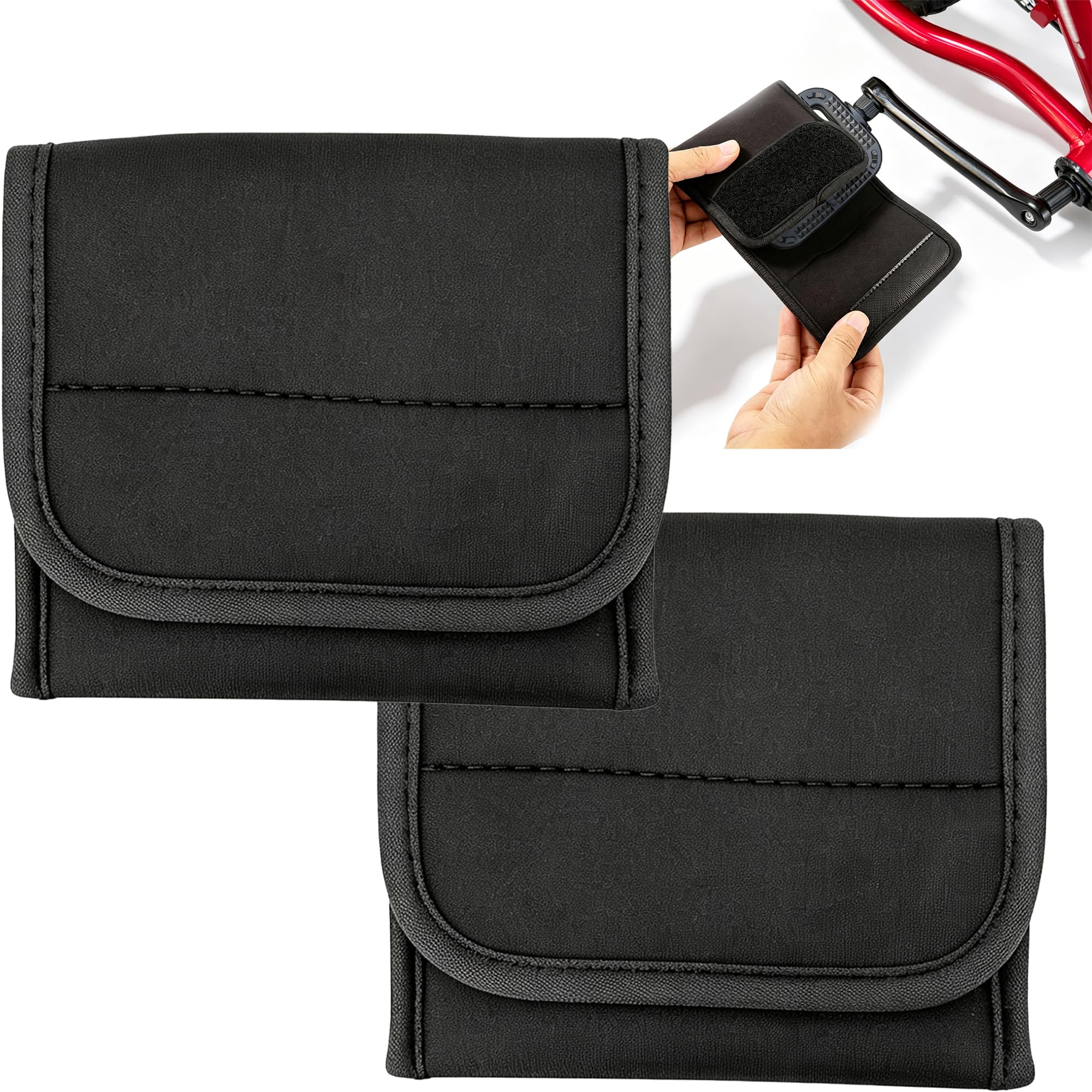 LEOUEANR 2-Piece Universal Bicycle Pedal Covers, Scratch-Resistant Protective Gear, Heavy-Duty Nylon, Ideal for Storage & Transport, Fits Most Bicycles