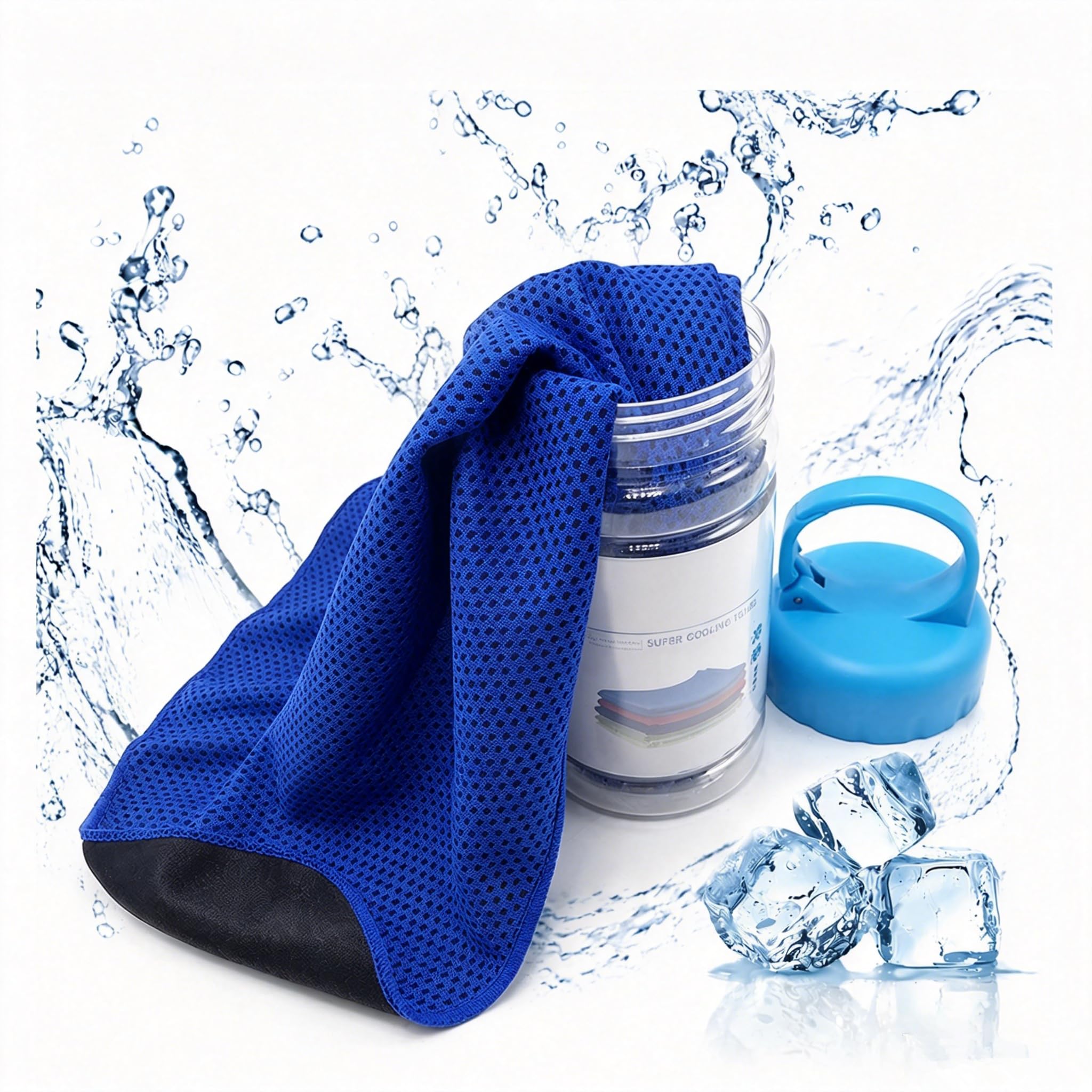 Serviette rafraîchissante, serviette de glace en microfibre pour le cou, le front et le bracelet – Restez au frais par temps chaud, parfaite pour la salle de sport et les activités de plein air