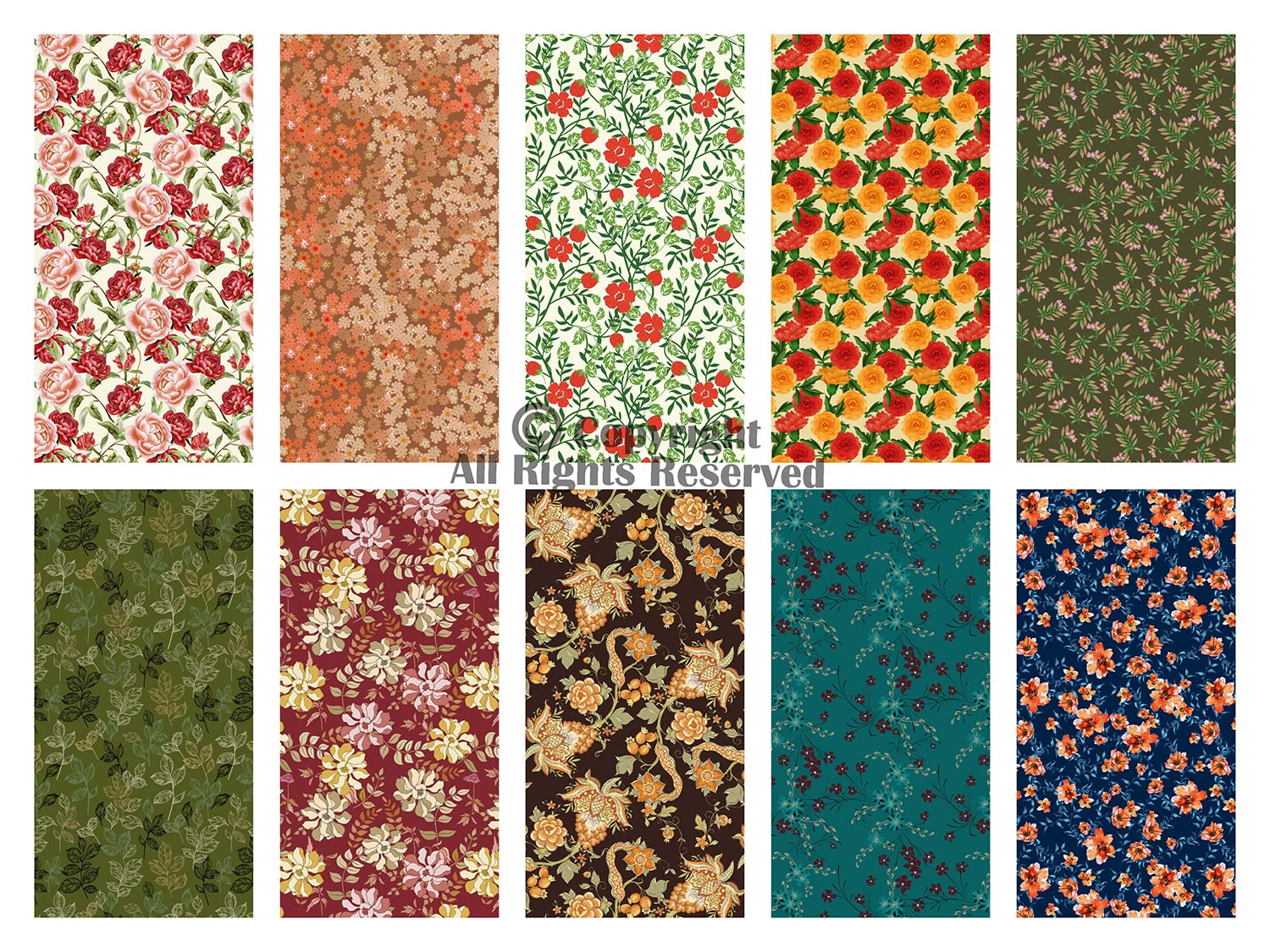 Craftido 10pcs 18”x21”(46x53cm) Fat Quarters Fabric Bundles, Medium Weight 145g, 100% Cotton Fabric for Quilting Sewing - Image 2