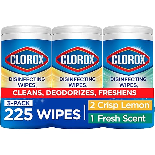 Clorox Disinfecting Wipes Value Pack, Household Essentials, 75 Count, Pack of 3 (Package May Vary)