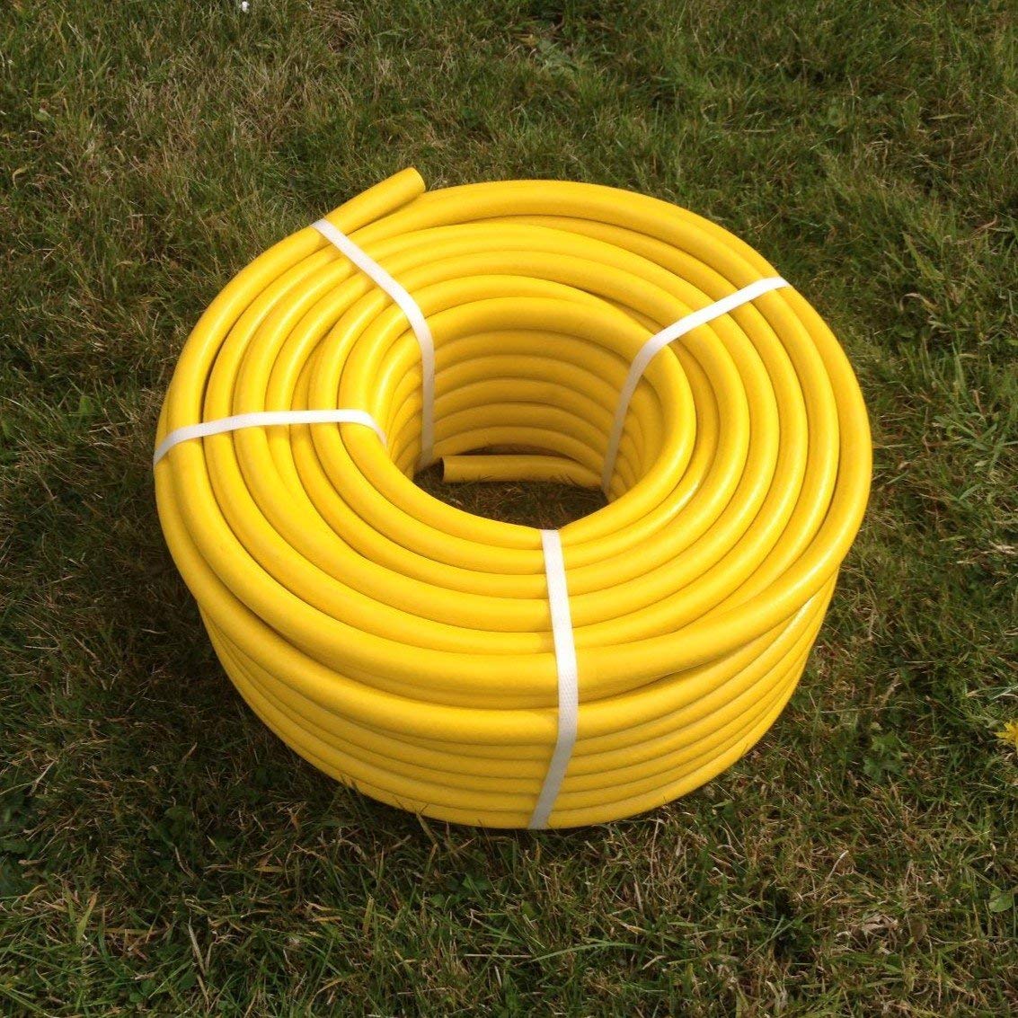 TW Tool Superstore 100 Metre Yellow Garden Hose Pipe - 100M Reinforced Anti-Kink Water Hosepipe