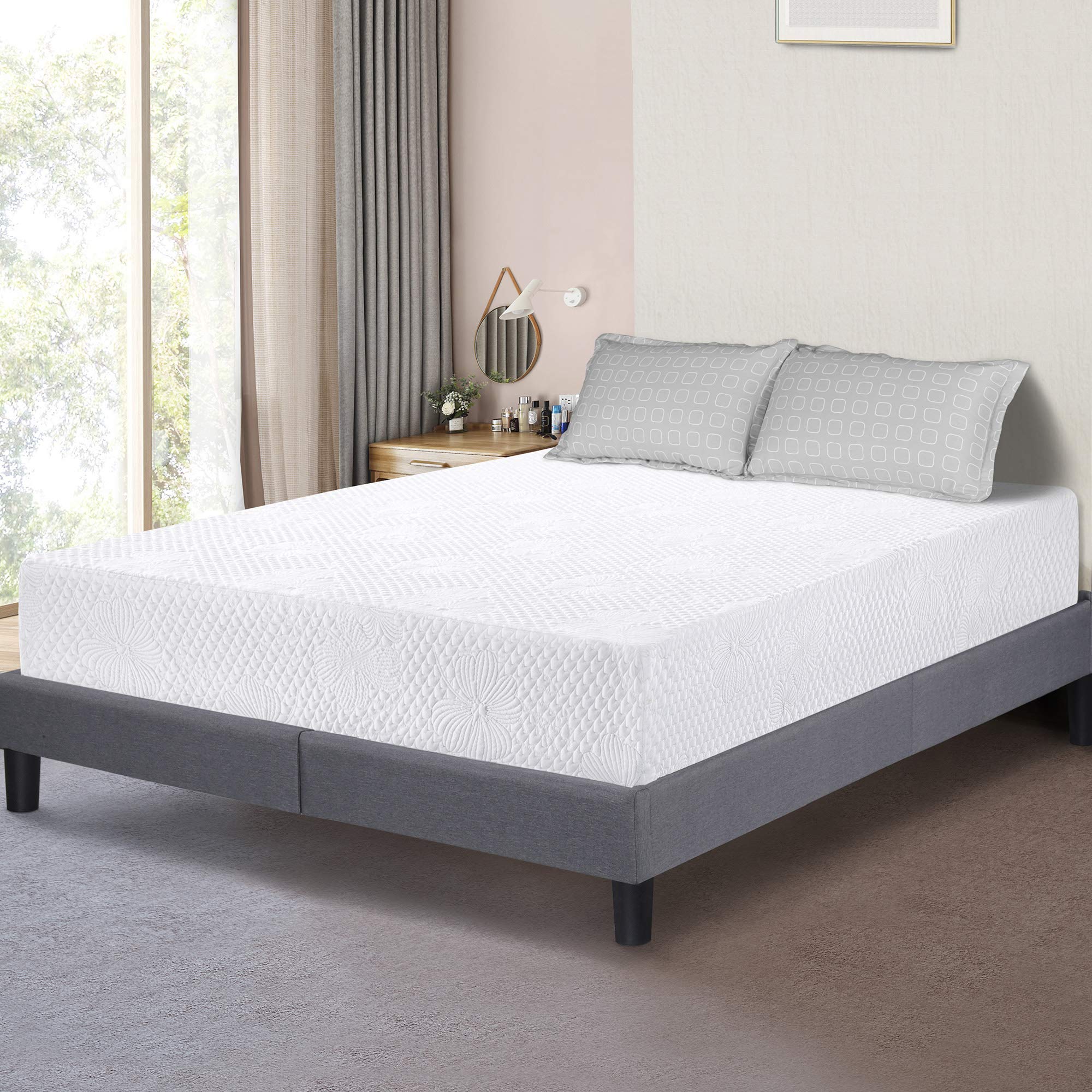 Olee Sleep 9" Multi Layered Memory Foam Mattress, Twin, White