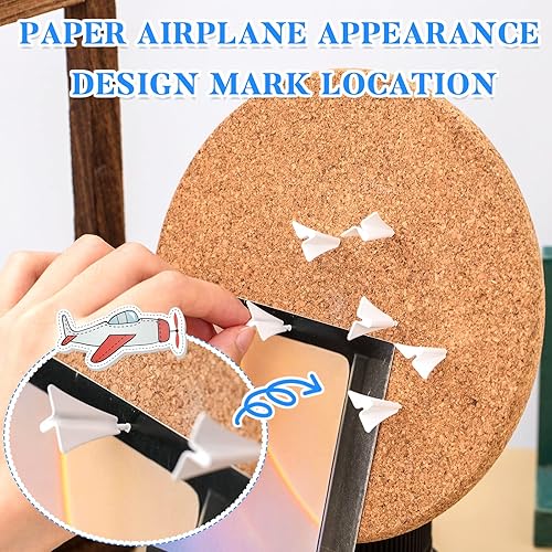 Miniatura 4 de Harloon 24 pines de papel para avión, pasadores de mapa, cubículo, tachuelas creativas para tablero de corcho, tablero de mensajes, chincheta,
