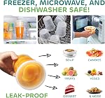 Contenants alimentaires JoyServe avec couvercles - (Pack de 24) 8 ensembles de chaque taille - 8 oz / tasse - 16 oz / pinte - 32 oz - tailles quart, stockage alimentaire, préparation de repas à emporter, sans BPA, lave-vaisselle, micro-ondes