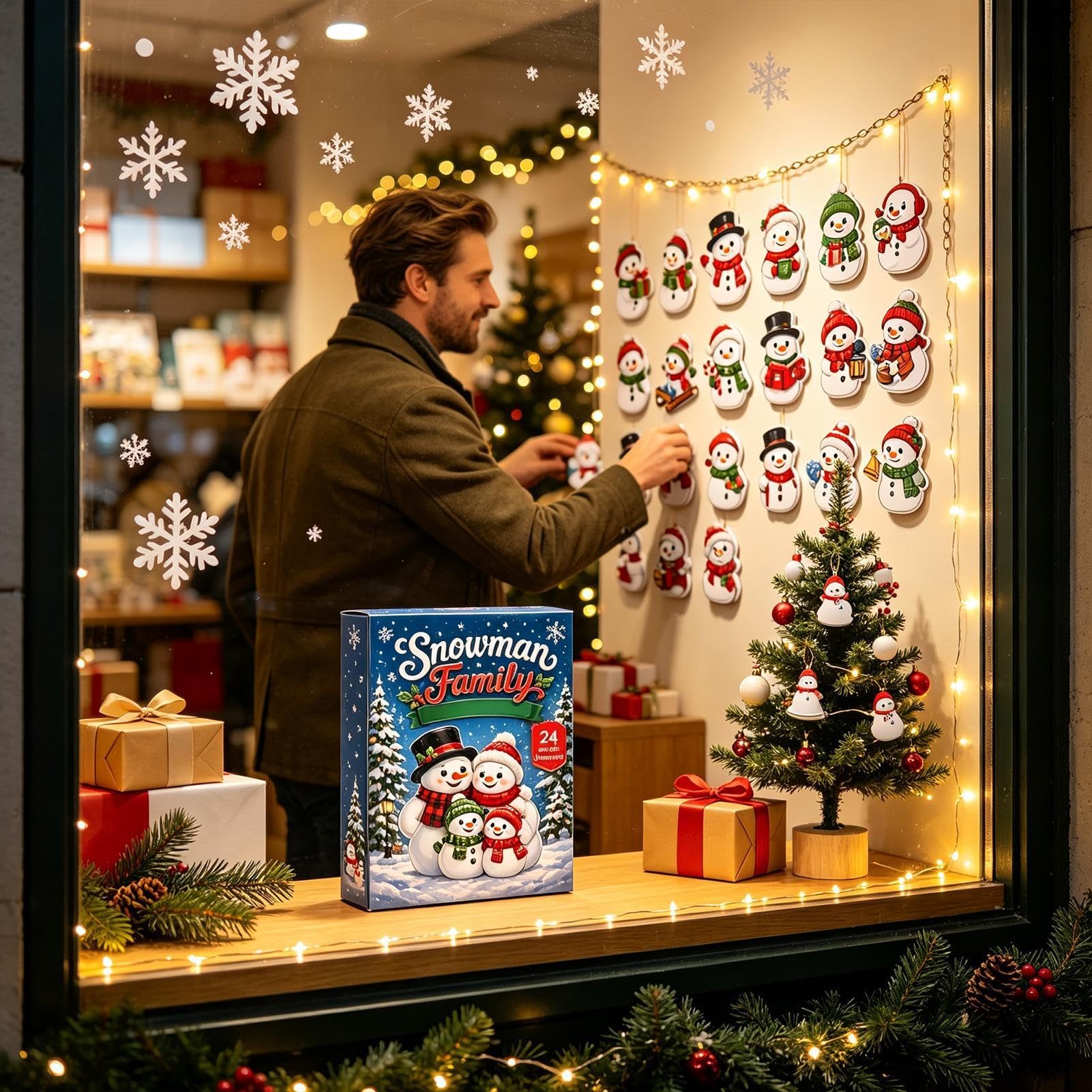 Calendario per conto alla rovescia per Natale, simpatico di pan di