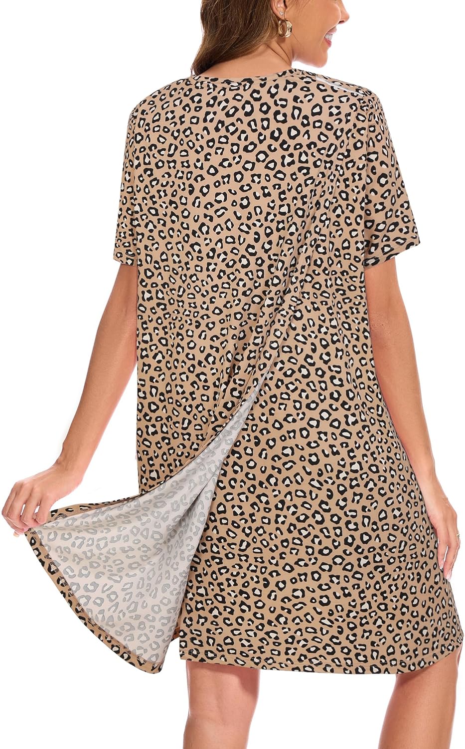 AVIIER Hospital Gowns for Women Open Back Adaptive Clothing Nightgowns Post Shoulder Surgery Dress - Image 2