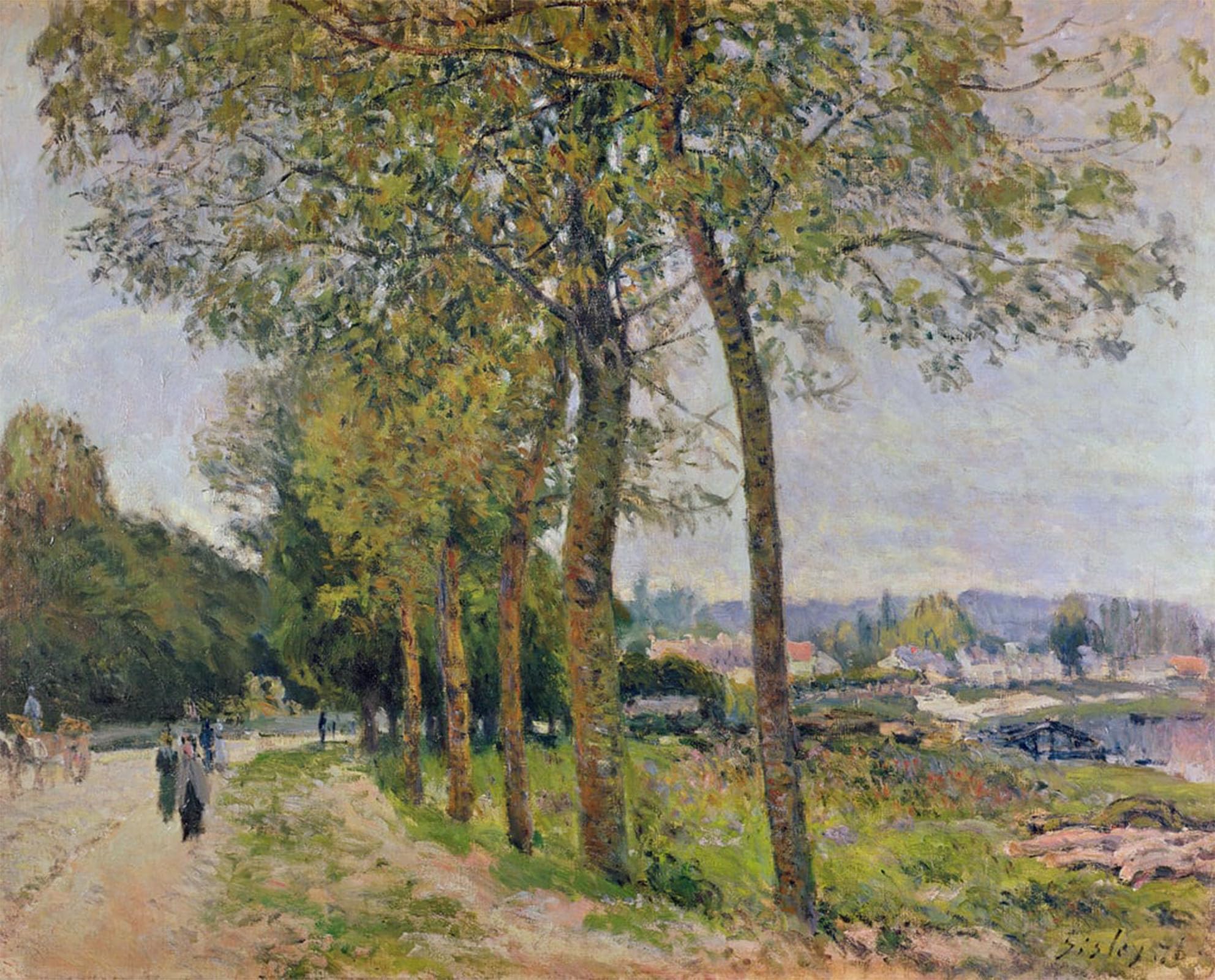 SERENDIPITP Vintage Wall Art Canvas Nordic Poster Canvas Print Picture the Seine At Marly by Alfred Sisle Wall Art Poster for Home Decor 60x90cm