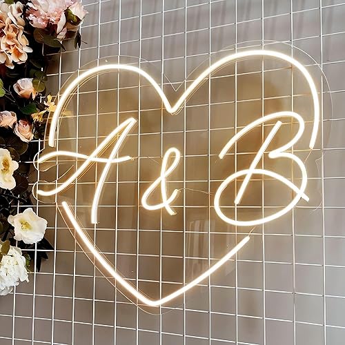 Vista 13 de Letrero de neón personalizado para decoración de pared, letrero de neón con nombre Fmaily personalizable para bodas, eventos de fiesta familiar