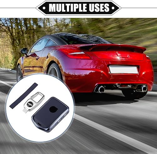 Miniatura 2 de Kit de funda para llavero inteligente para automóvil compatible con Volvo S60 2016-2021, funda protectora de piel sintética azul para control remoto