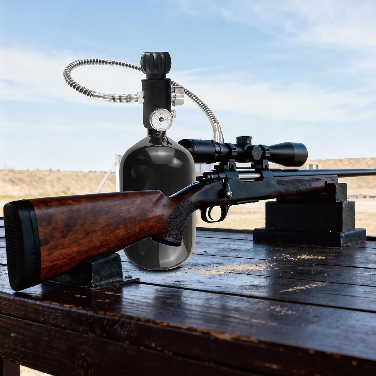 DOT 68ci 4500Psi カーボンファイバーペイントボールタンクシステム、ブラックPCPエアタンク、HPA Ttank ペイ