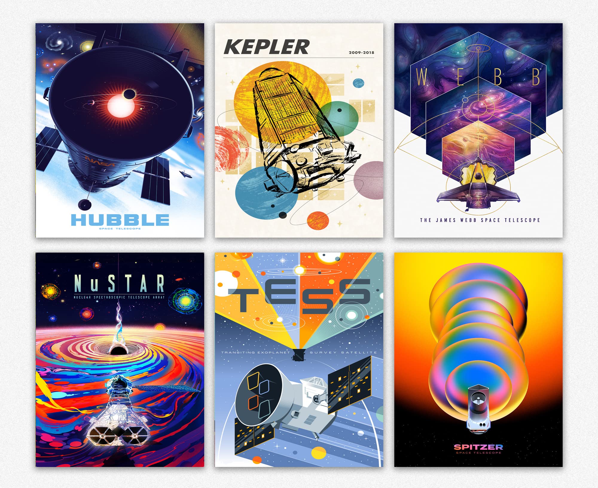 Space Posters, NASA James Webb Space / Space Decor For Boys Room Prints, Astronaut Decor / Space Themed Bedroom Decor, Set 6 Modern Hubble Nustar Spitzer Outer Space Decor, Space Birthday Decorations
