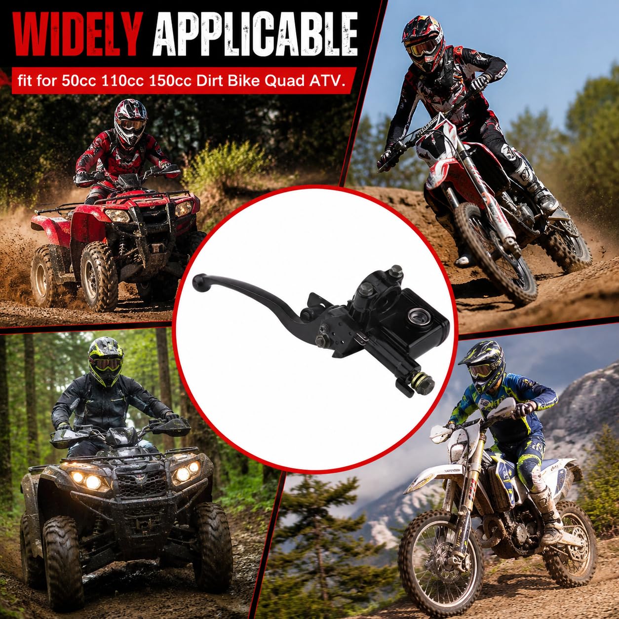 Pompa Freno Anteriore Sinistra Moto, 7/8" 22mm Cilindro Maestro Leva Frizione E Freno Moto, Manubrio Moto Pompa Leva Freno E Frizione Moto Per 50cc 110cc 150cc Atv Quad Dirty Pit Bike