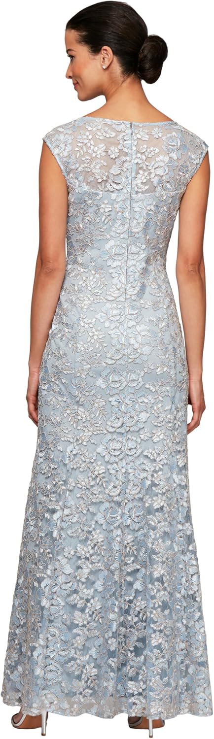 Alex Evenings Women's Long Sleeveless Mother of The Bride Dress with Shawl (Petite and Regular Sizes) - Image 2