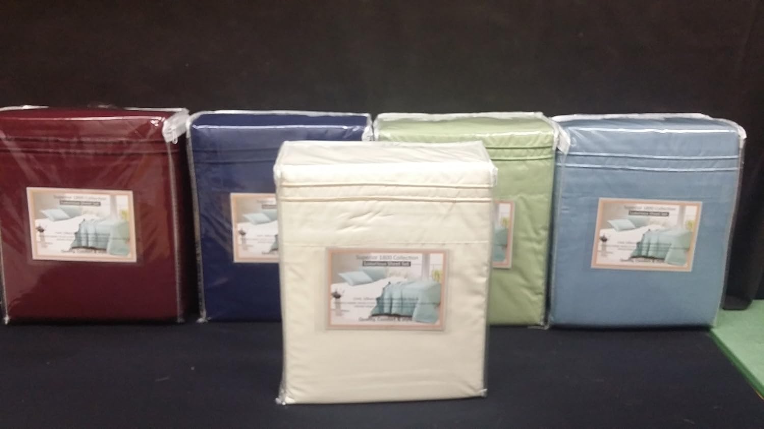 Linen Superstore 2 Pack Combo - 1800 Embroidered Series Ultra Soft 4 PC King Waterbed Sheet Set Free Stay Tuck Poles - Ivory