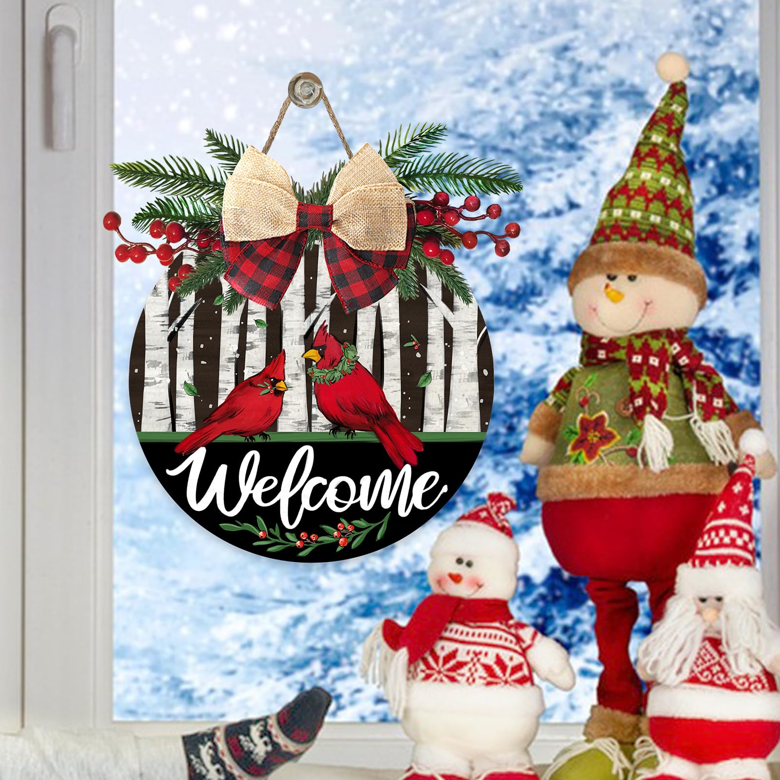 Amazon.co.jp: Deroro Welcome Christmas カーディナルフロントドア